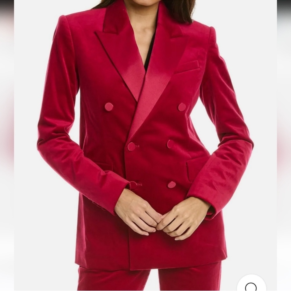A.L.C. Declan Pink Velvet Double Breasted Blazer Jacket NWT